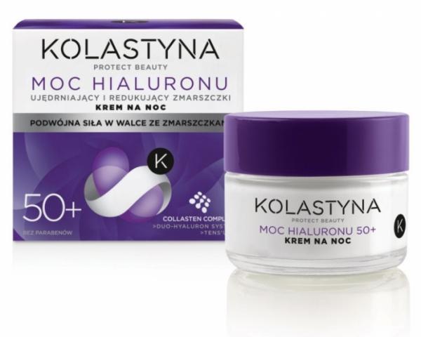 Kolastyna Moc Hialuronu 50+ krem na noc ujędrniający 50ml