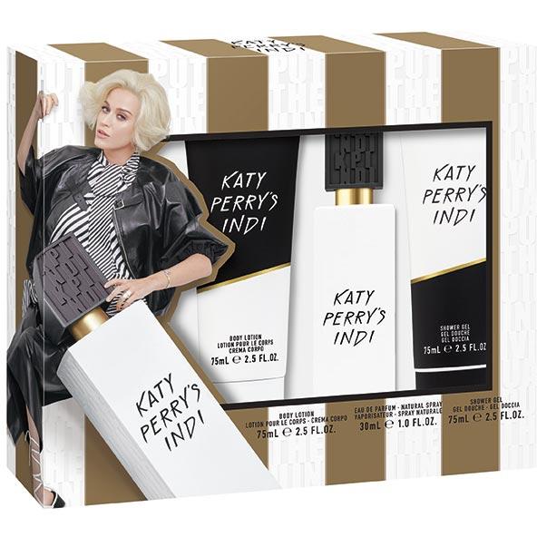 Katy Perry Zestaw INDI woda perfumowana 30ml + żel pod prysznic 75ml + balsam do ciała 75ml