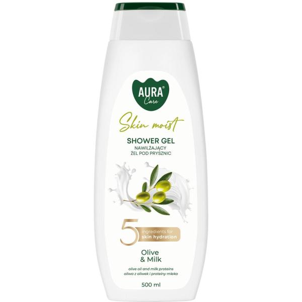 Bispol Aura żel pod prysznic 500ml Oliwka i Mleko (ASG-010-005) 