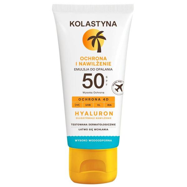 Kolastyna Opalanie emulsja do opalania SPF50 Ochrona i Nawilżenie 80ml 