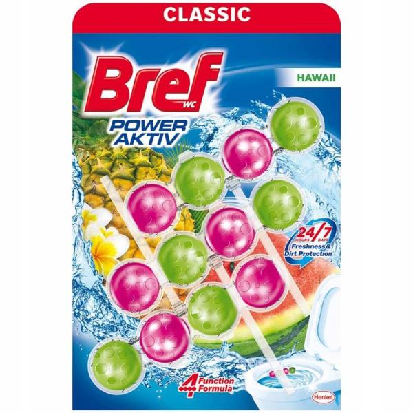 Bref Power Activ kulki do WC 3x50g Hawaii