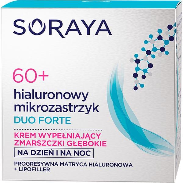 Krem wypełniający zmarszczki głębokie Soraya Hialuronowy Mikrozastrzyk DUO FORTE 60+