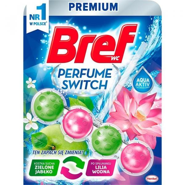 Bref Perfume Switch kulki – kostka do wc Jabłko/Lilia Wodna 50g