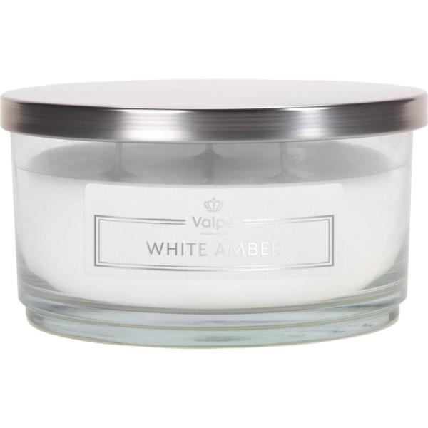 Bispol świeca zapachowa w szkle z wieczkiem VC-004-459 White Amber 