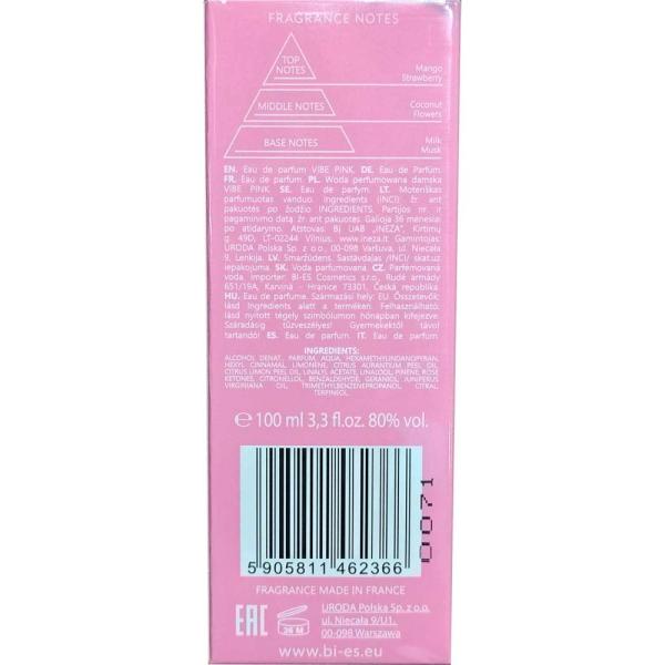Bi-es woda perfumowana 100ml Color Vibe Pink