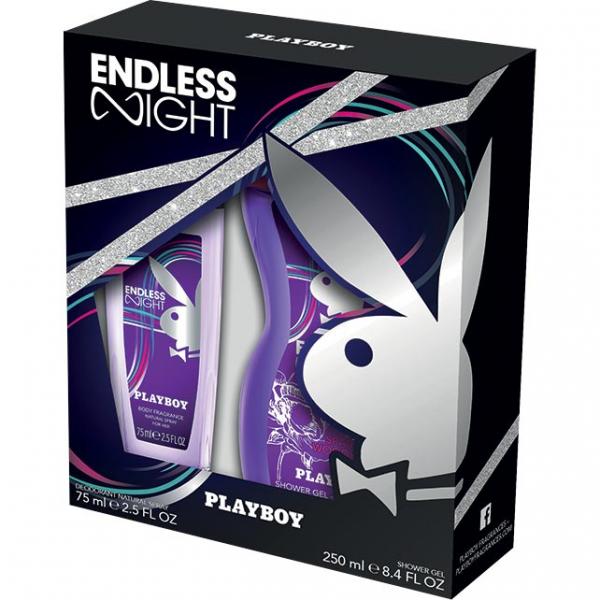 Playboy zestaw Endless Night damski dezodorant perfumowany 75ml + żel pod prysznic 250ml