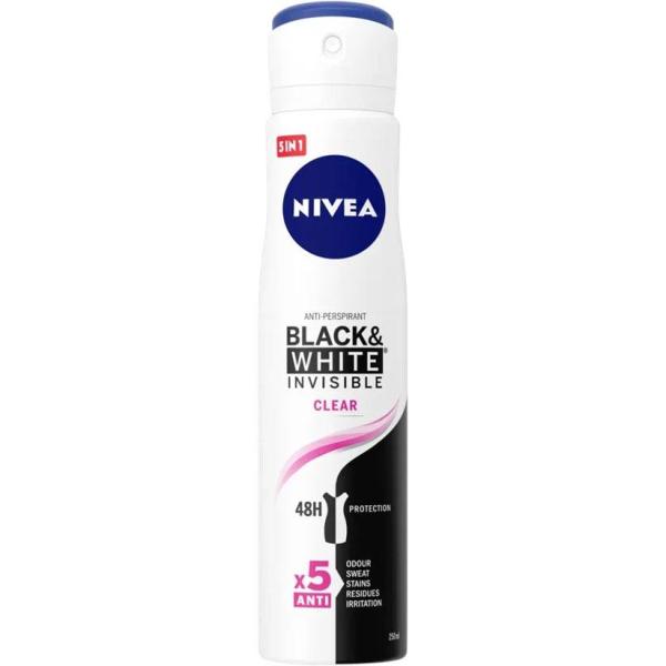 Nivea dezodorant Invisible Black & White Clear 200ml
