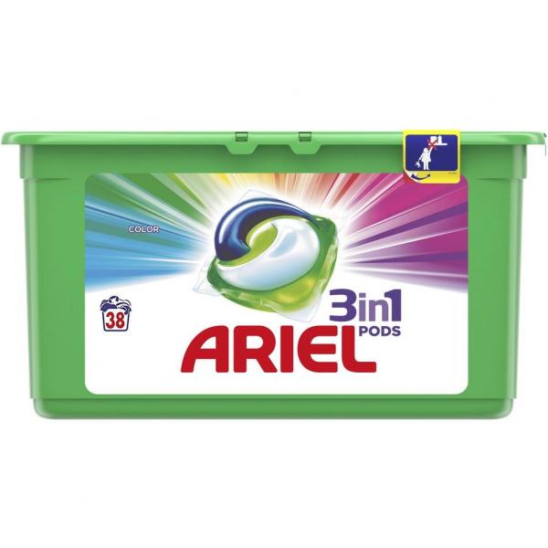 Ariel kapsułki do prania 3w1 38 sztuk Color & Style
