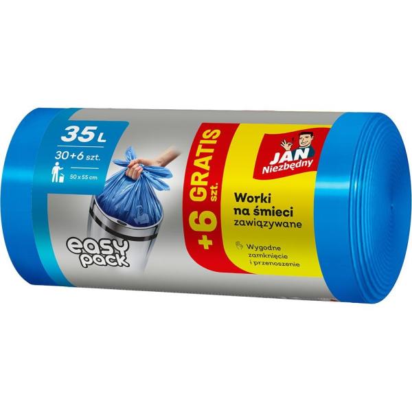 Jan Niezbędny worki HD Easy Pack 35L/36szt. niebieskie

