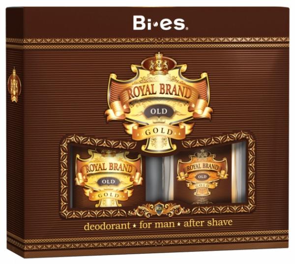 Bi-es zestaw Royal Brand Gold (płyn po goleniu+dezodorant)