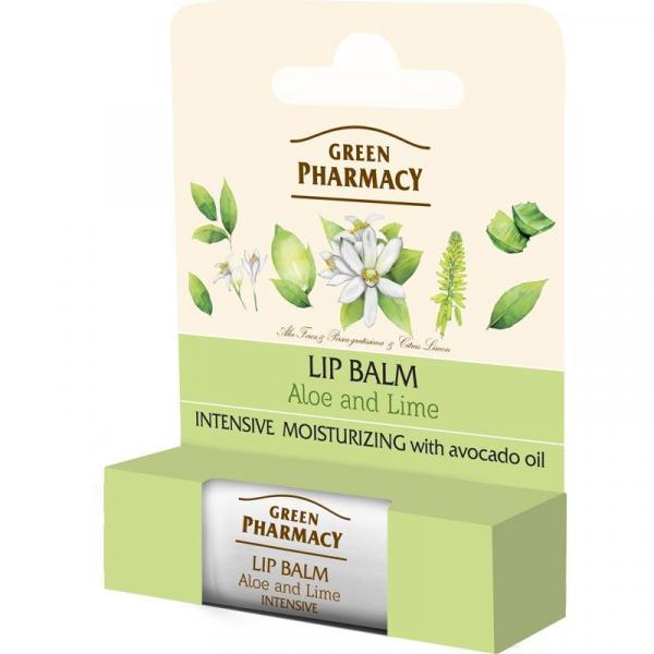 Green Pharmacy nawilżający balsam do ust 3.6g Aloes i Limonka