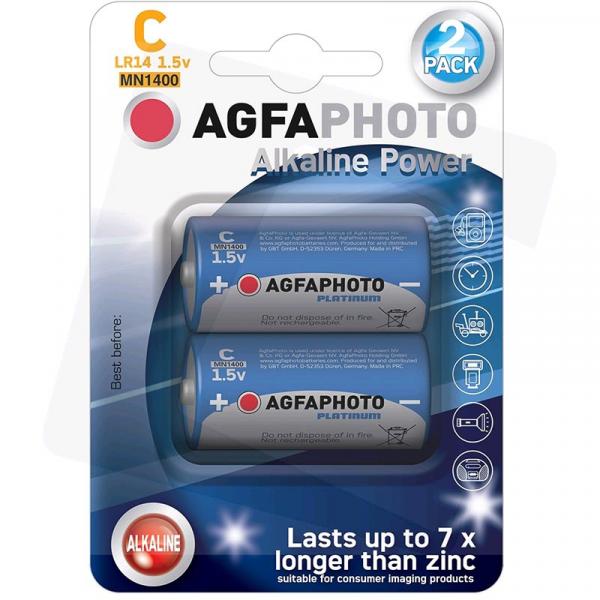 AgfaPhoto baterie alkaliczne C LR14 1,5V 2szt