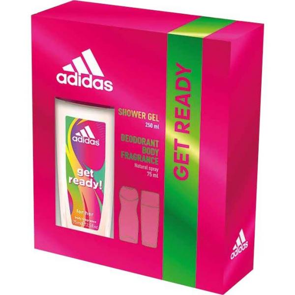 Adidas zestaw Get Ready dezodorant perfumowany 75ml + żel pod prysznic 250ml