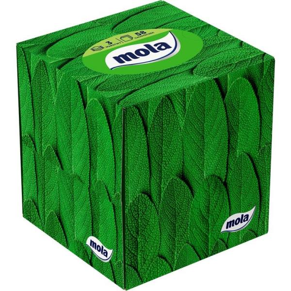 Mola Cubic chusteczki kosmetyczne 3-warstwowe 58 sztuk