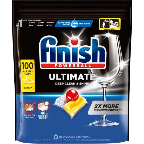 Finish Ultimate Plus tabletki do zmywarek 100 szt. cytrynowe