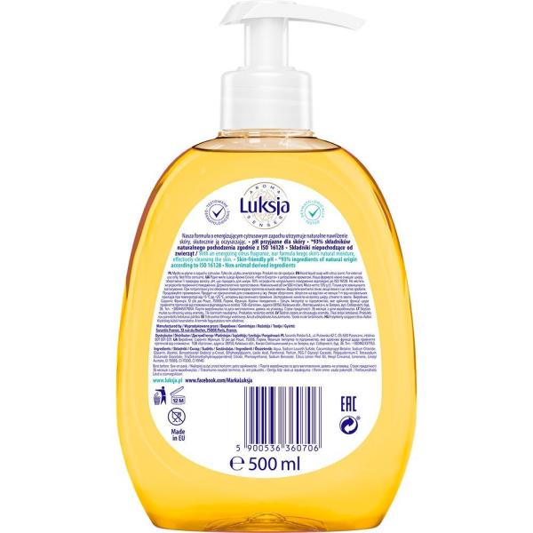 Luksja mydło w płynie Aroma Purely Energizing 500ml cytrus
