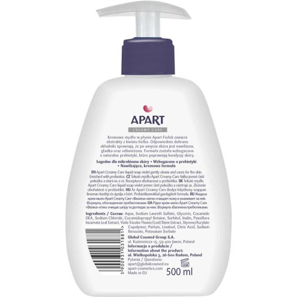 Apart Creamy Care mydło w płynie 500ml Fiołek dozownik