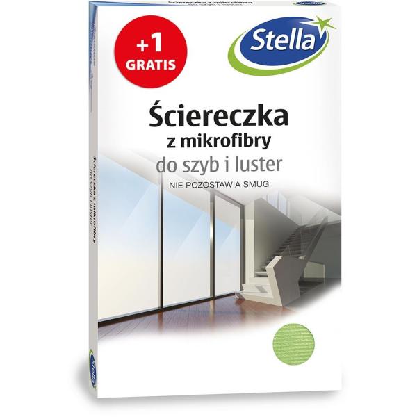 Stella ściereczka z mikrofibry do szyb i luster 1+1 gratis