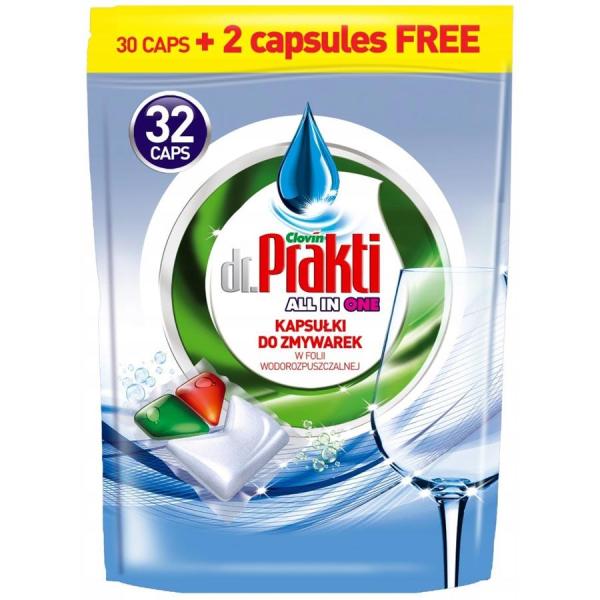 Dr. Prakti kapsułki do zmywarek żelowo-proszkowe 32szt.