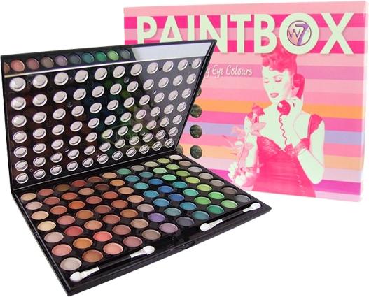 W7 Paintbox zestaw 77 cieni do powiek