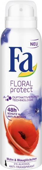 Fa dezodorant floral protect poppy & bluebell 150ml