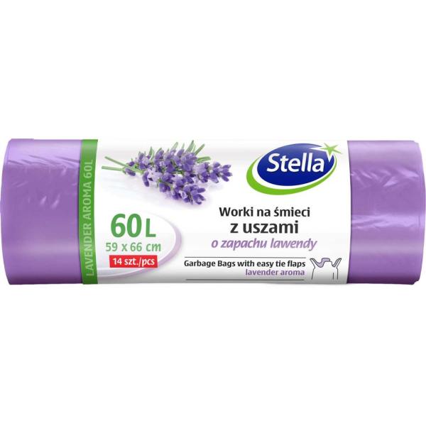 Stella worki z uszami lawendowe 60L/14