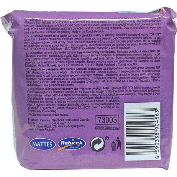 Mattes Matte Top Dry podpaski 9szt. ze skrzydełkami