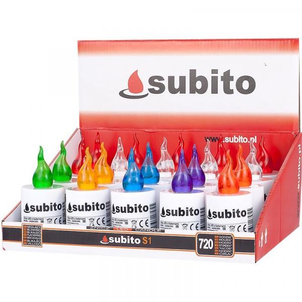Subito S1 wkład do zniczy LED Mix Kolorów 20 sztuk
