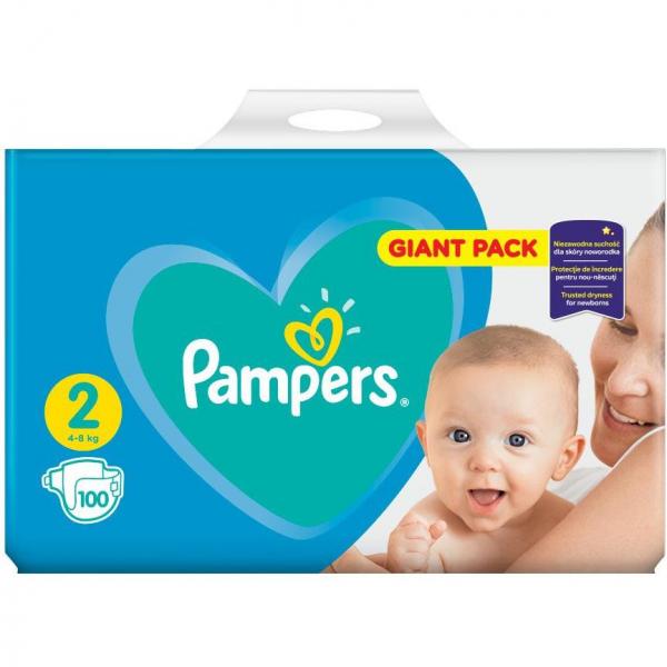 Pampers Active Baby pampersy 2 (4-8kg) Mini 100 sztuk
