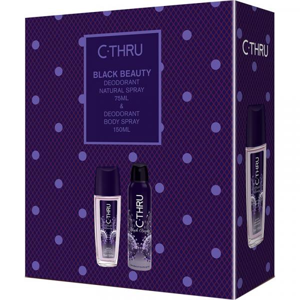 C-THRU zestaw Black Beauty dezodorant perfumowany 75ml + dezodorant 150ml