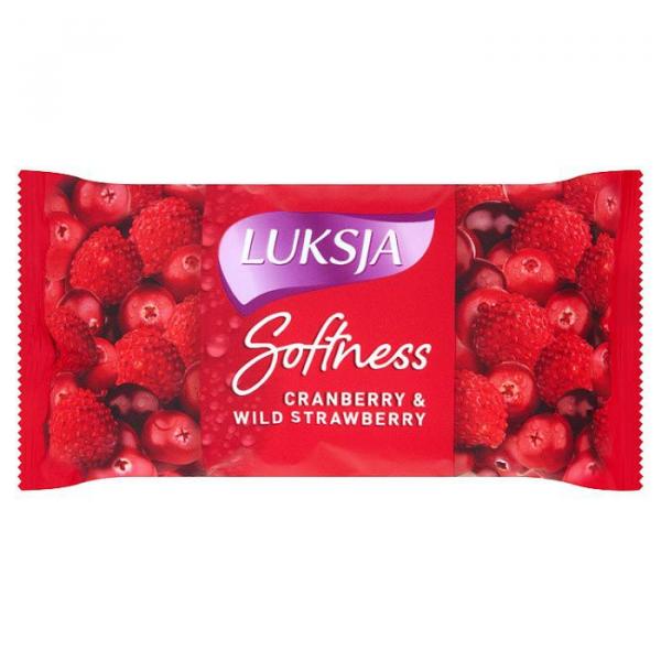 Luksja mydło w kostce 90g Softness Cranberry&Wild Strawberry
