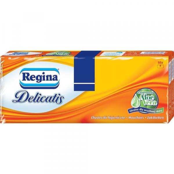 Regina chusteczki 4-warstwowe Delicatis 10x9 sztuk Aloe Vera
