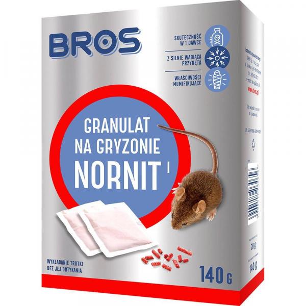 Bros Nornit trutka-granulat na gryzonie 140g
