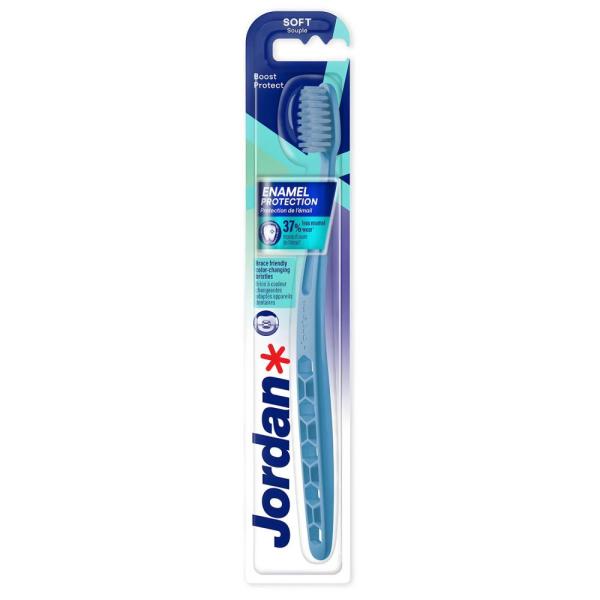 Jordan Boost Enamel Protection Soft szczoteczka do zębów zmieniająca kolor 