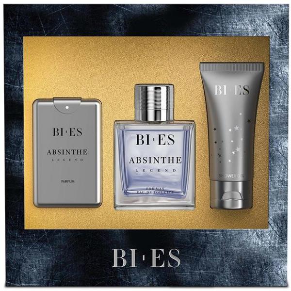 Bi-es zestaw Abstine Legend woda toaletowa + woda perfumowana + żel pod prysznic