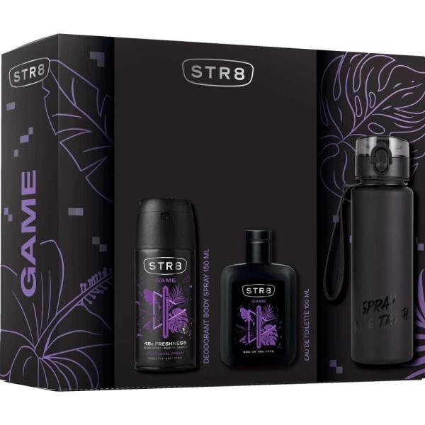 STR8 zestaw Game woda toaletowa 100ml + dezodorant 150ml + bidon 500ml 