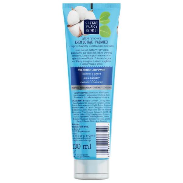 Cztery Pory Roku krem do rąk 130ml bawełna