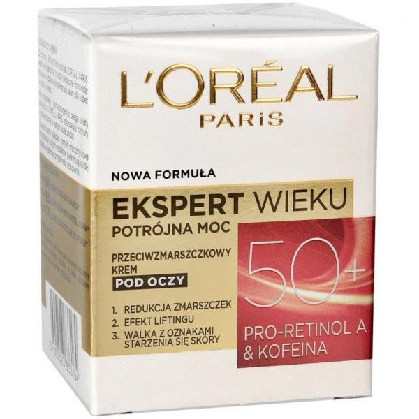 Loreal Ekspert Wieku 50+ krem pod oczy 15ml Pro-Retinol & Kofeina