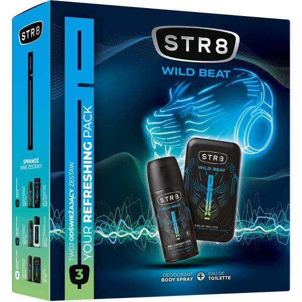 STR8 zestaw Wild Beat woda toaletowa 50ml + dezodorant 150ml 