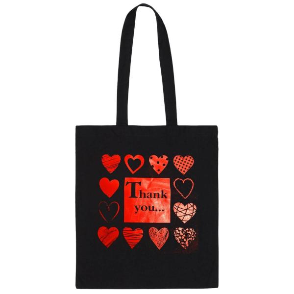 GAM torba zakupowa Bawełna 38x42cm Thank You czarna