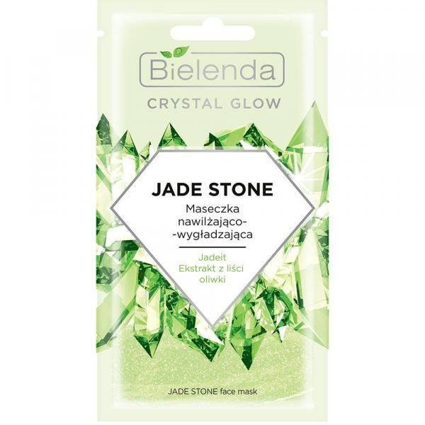 Bielenda Crystal Glow Jade Stone maska do twarzy nawilżająco-wygładzająca 8g