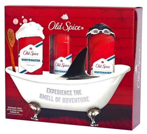 Old Spice zestaw Whitewater dezodorant 150ml + żel pod prysznic 250ml + woda po goleniu 100ml