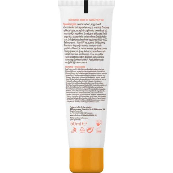 Kolastyna Opalanie Krem ochronny do twarzy SPF50 50ml