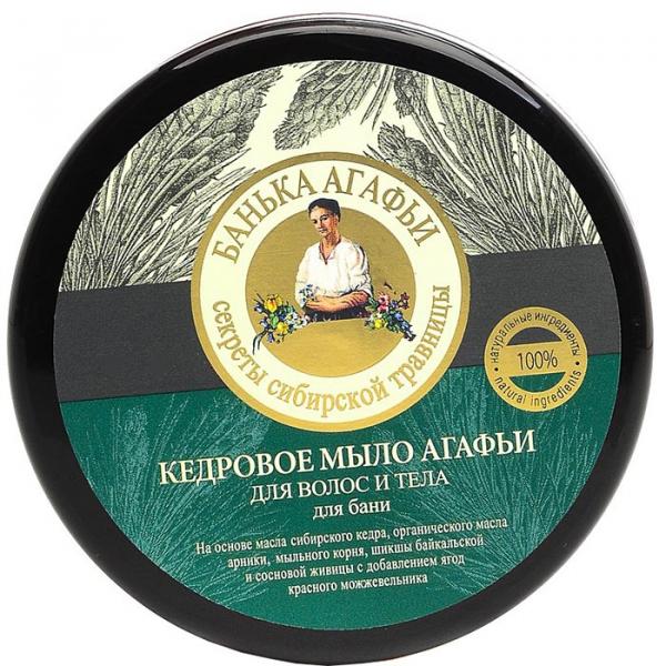 Babuszka Agafia mydło do ciała i włosów cedrowe 300ml