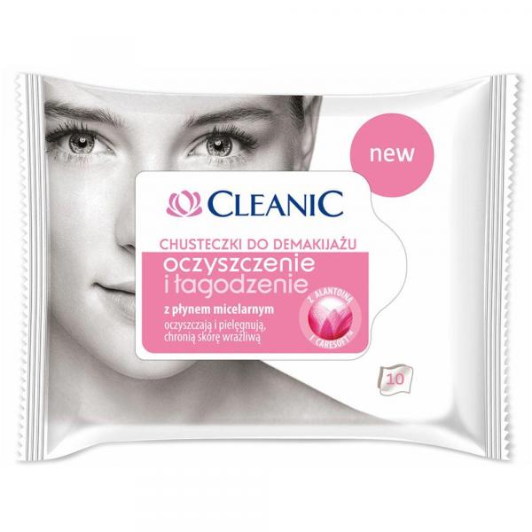 Cleanic Chusteczki do demakijażu łagodzące 10 sztuk