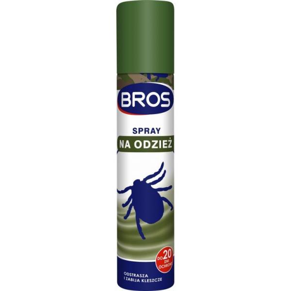 Bros spray na odzież odstrasza i zabija kleszcze 90ml