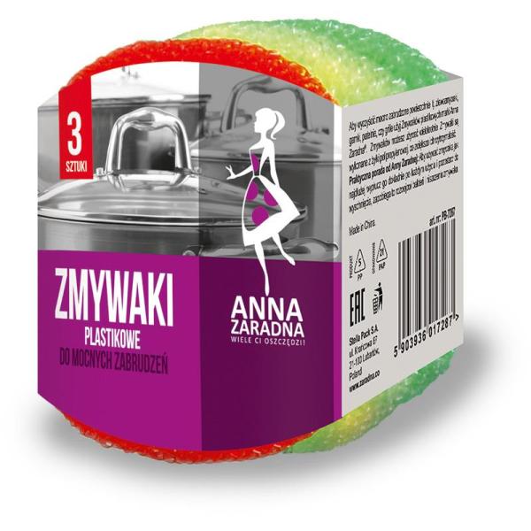 Anna Zaradna zmywak plastikowy 3 sztuki