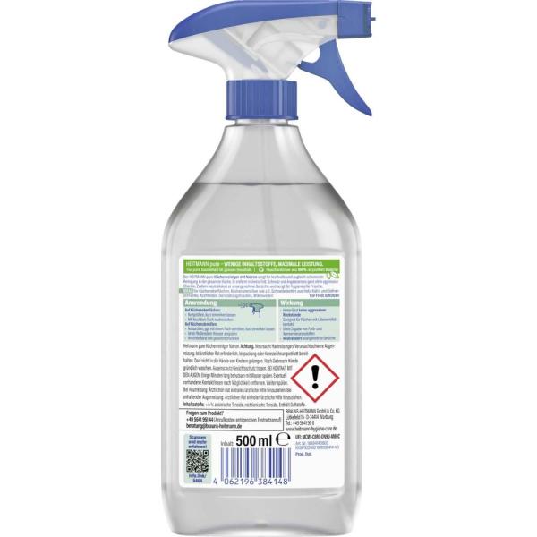 Heitmann Pure spray do czyszczenia powierzchni mających kontakt z żywnością 500ml 
