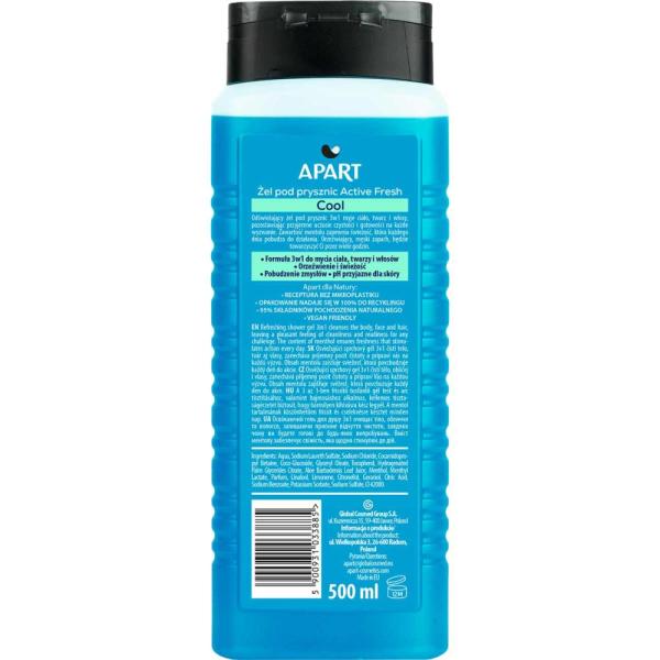 Apart 3w1 Men Active Fresh Cool żel pod prysznic 500ml