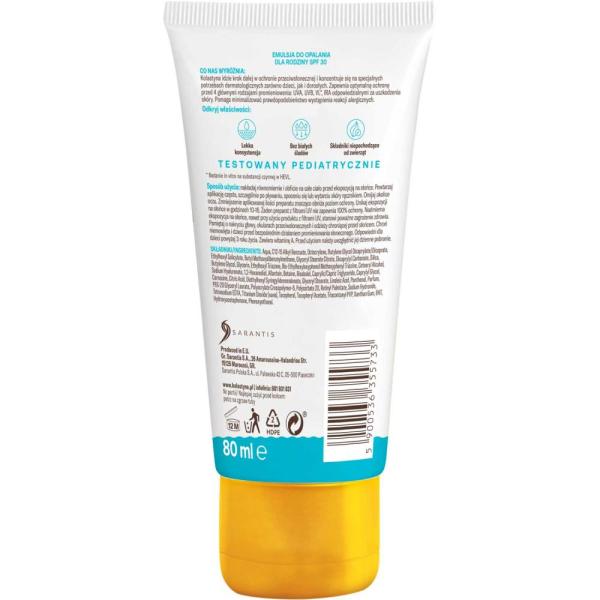 Kolastyna emulsja rodzinna do opalania SPF30 80ml wodoodporna